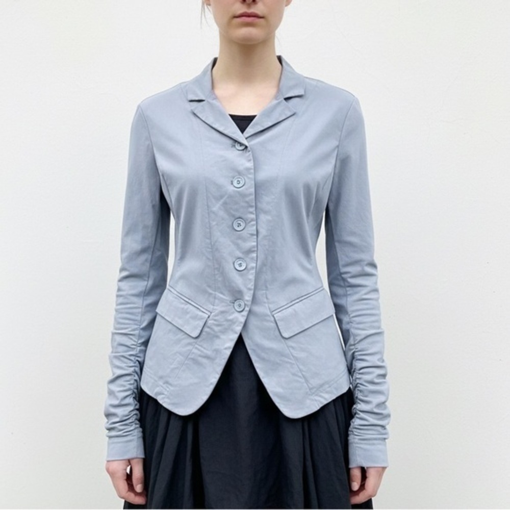 STUDIO RUNDHOLZ Black Label Avant Garde Deconstructed Stacked Sleeve Blazer